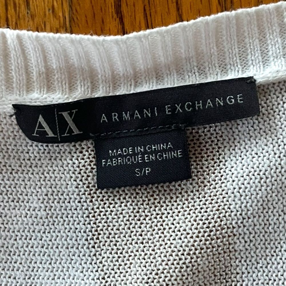 ARMANI EXCHANGE White Button-Up Cardigan - Picture 2 of 3